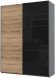 Шафа-купе двохдверна Doros G-Caiser 180х60х240 см Графіт/Дуб евок/1 Чорне скло (DRS-011228) Шафа-купе двохдверна Doros G-Caiser 180х60х240 см Графіт/Дуб евок/1 Чорне скло (DRS-011228)