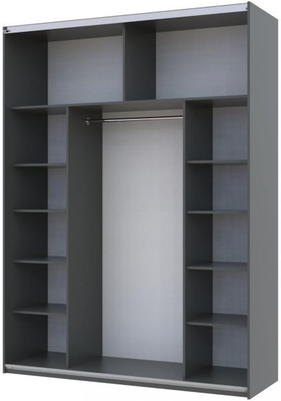 Шафа-купе двохдверна Doros G-Caiser 180х60х240 см Графіт/Дуб евок/1 Чорне скло (DRS-011228) Шафа-купе двохдверна Doros G-Caiser 180х60х240 см Графіт/Дуб евок/1 Чорне скло (DRS-011228)