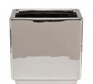 Кашпо для квітів Mirror Silver кераміка 11 дзеркальний куб 58686 Кашпо для квітів Mirror Silver кераміка 11 дзеркальний куб 58686