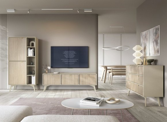 Тумба приліжкова Perfect Home Форест / Forest S54 з 1 шухлядою Беж пісочний/ялиця сканді (PFH-091486)