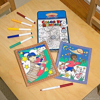 ​Цветная раскраска по номерам M&D голубая MD5378