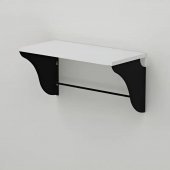 Настінна полиця Ferrum-decor Комфі 260x600x240 метал Чорний ДСП Біле 16 мм (FRD-102737)