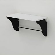Настінна полиця Ferrum-decor Комфі 260x600x240 метал Чорний ДСП Біле 16 мм (FRD-102737) Настінна полиця Ferrum-decor Комфі 260x600x240 метал Чорний ДСП Біле 16 мм (FRD-102737)