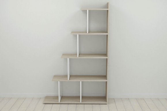 Етажерка Ferrum-decor Стелла 1600x1020x300 Білий метал ДСП Дуб Сонома (FRD-103469)