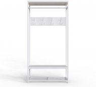 Вішалка модульна підлогова Ferrum-decor Треліс 15 180x90x38 білий ДСП Біле 16мм (FRD-104367) Вішалка модульна підлогова Ferrum-decor Треліс 15 180x90x38 білий ДСП Біле 16мм (FRD-104367)