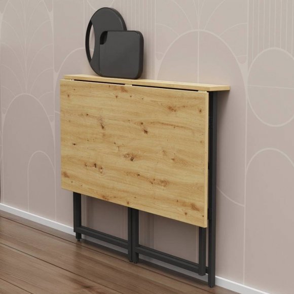 Стіл розкладний Моріс Ferrum-decor 750x1000x600 Чорний метал ДСП Дуб Артизан 16 мм (FRD-104674) Стіл розкладний Моріс Ferrum-decor 750x1000x600 Чорний метал ДСП Дуб Артизан 16 мм (FRD-104674)