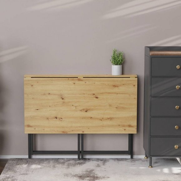 Стіл розкладний Моріс Ferrum-decor 750x1000x600 Чорний метал ДСП Дуб Артизан 16 мм (FRD-104674) Стіл розкладний Моріс Ferrum-decor 750x1000x600 Чорний метал ДСП Дуб Артизан 16 мм (FRD-104674)