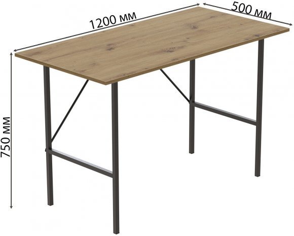 Стіл письмовий Line Тайм Ferrum-decor 750x1200x500 Чорний метал ДСП Дуб Артизан 16 мм (FRD-104883) Стіл письмовий Line Тайм Ferrum-decor 750x1200x500 Чорний метал ДСП Дуб Артизан 16 мм (FRD-104883)