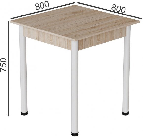 Стіл кухонний Ferrum-decor Агата 75x80x80 Білий ДСП Сан-Марино 16мм (FRD-105635)