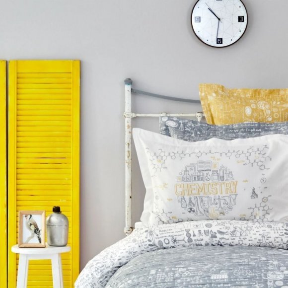 Постільна білизна з покривалом Chemist gri сірий ранфорс підліткова svt-2000022284684 Постільна білизна з покривалом Chemist gri сірий ранфорс підліткова svt-2000022284684