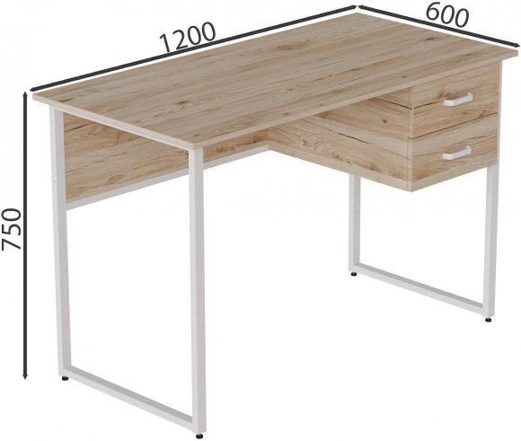 Комп'ютерний стіл Ferrum-decor Дакота 75x120x60 білий ДСП Дуб Сан-Марино 16мм (FRD-102091) Комп'ютерний стіл Ferrum-decor Дакота 75x120x60 білий ДСП Дуб Сан-Марино 16мм (FRD-102091)