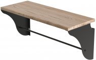 Настінна полиця Ferrum-decor Комфі 260x600x240 метал Чорний ДСП Дуб Сан-Марино 16 мм (FRD-102738) Настінна полиця Ferrum-decor Комфі 260x600x240 метал Чорний ДСП Дуб Сан-Марино 16 мм (FRD-102738)