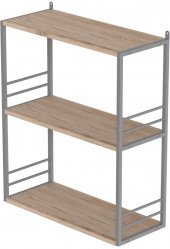 Книжкова полиця універсальна Ferrum-decor Стім 2 74x63x26 сірий ДСП Дуб Сан-Марино 16мм (FRD-104116) Книжкова полиця універсальна Ferrum-decor Стім 2 74x63x26 сірий ДСП Дуб Сан-Марино 16мм (FRD-104116)