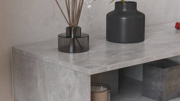 Тумба під телевізор Кентук Ferrum-decor 45x139x38 Чорний метал ДСП Бетон 16 мм (FRD-106727) Тумба під телевізор Кентук Ferrum-decor 45x139x38 Чорний метал ДСП Бетон 16 мм (FRD-106727)