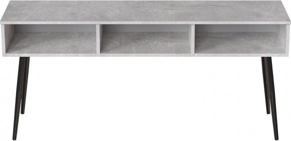 Тумба під телевізор Кентук Ferrum-decor 45x139x38 Чорний метал ДСП Бетон 16 мм (FRD-106727) Тумба під телевізор Кентук Ferrum-decor 45x139x38 Чорний метал ДСП Бетон 16 мм (FRD-106727)
