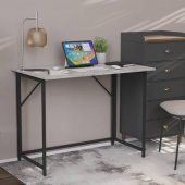 Стіл розкладний Моріс Ferrum-decor 750x1000x600 Чорний метал ДСП Бетон 16 мм (FRD-104675)