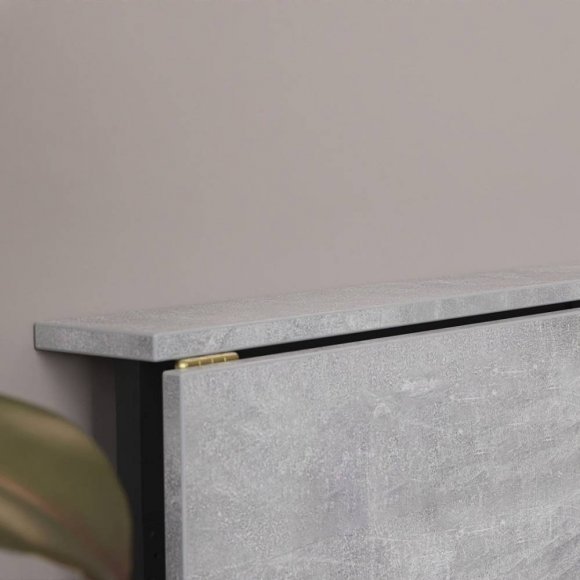 Стіл розкладний Моріс Ferrum-decor 750x1000x600 Чорний метал ДСП Бетон 16 мм (FRD-104675)