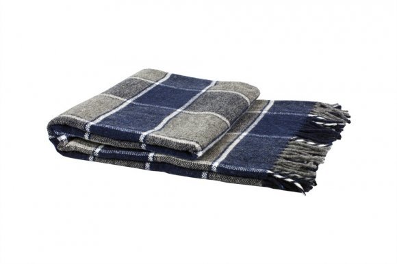 Плед Palermo 140х200 см біл-син-сір Плед Palermo 140х200 см біл-син-сір