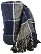 Плед Palermo 140х200 см біл-син-сір Плед Palermo 140х200 см біл-син-сір