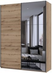 Шафа купе Doros G-Caiser Дуб Евок 1 ДСП / 1 зеркало 180х60х240 (DRS-011578)