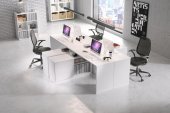 Стіл офісний письмовий Perfect Home Тео / Teo 3S/138 з 3 шухлядами Білий (PFH-091165) Стіл офісний письмовий Perfect Home Тео / Teo 3S/138 з 3 шухлядами Білий (PFH-091165)