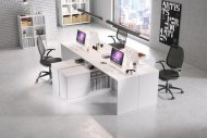 Стіл офісний письмовий Perfect Home Тео / Teo 3S/138 з 3 шухлядами Білий (PFH-091165) Стіл офісний письмовий Perfect Home Тео / Teo 3S/138 з 3 шухлядами Білий (PFH-091165)