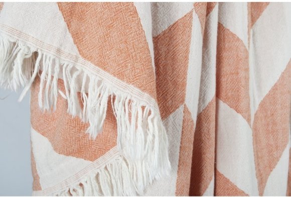 Плед-накидка Fishbone Throw Orange 130х180 см 2000022193061 Плед-накидка Fishbone Throw Orange 130х180 см 2000022193061