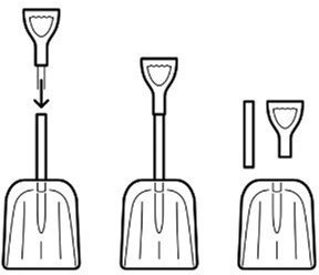 Лопата для збирання снігу Armstrong Auto складана для авто 27х89 см антрацит 59467 Лопата для збирання снігу Armstrong Auto складана для авто 27х89 см антрацит 59467